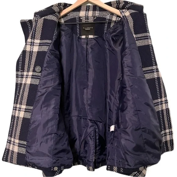 Talbots Women's Plaid Jacket - Black and White - Picture 9 of 9